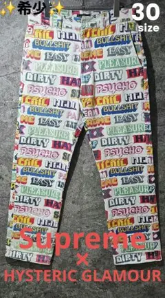 希少 supreme HYSTERIC GLAMOUR コラボ ワークパンツ M