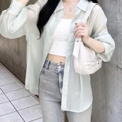 INGNI web限定商品　タグ付き　シアービックシャツ　シースルー