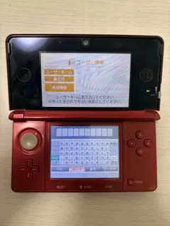 3DS本体.レッド.箱、充電器付　ソフトセット