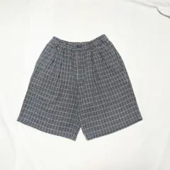 【vintage】90s~ネイティブ系チェック柄コットンハーフパンツ・ショーツのサムネイル