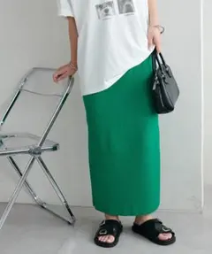 DISCOATリブカットナロースカート