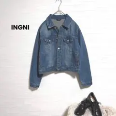 イング デニム ジャケット コットン 100% 洗える ウォッシュ加工 春