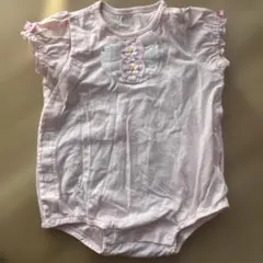 ピンク フリルロンパース　ミキハウス　70センチ