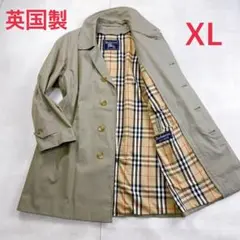 美品 本国製 バーバリー ステンカラーコート カーキ ボタン完全品 予備