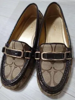 COACH ローファー 22cm シグネチャー柄