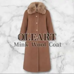 OLEART フォックスファー ミンク ロングコート 13号 ボリュームファー