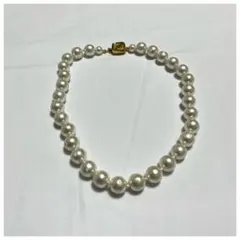 コットンパールネックレス 金色留め具