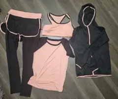 レディース スポーツウェア トレーニングウェア ヨガ セット 運動着 XL