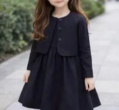 ファミリア♡フォーマルドレス 100cm ネイビー