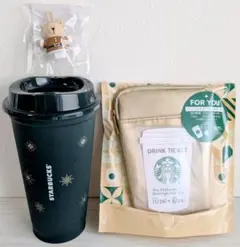 スタバ　ホリデー2025 タンブラー・ベアリスタ ポーチ　セット　クリスマス