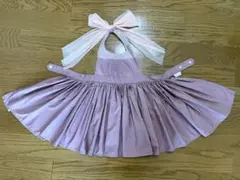 MARLMARL マールマール お食事エプロン リボン くすみピンク　難あり