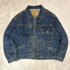 美品 90sラルフローレン 2ndデニムジャケット インディゴ レザーパッチ L 美品 90sラルフローレン 2ndデニムジャケット インディゴ レザーパッチ