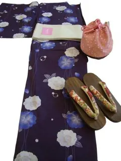 雑誌掲載】上品高貴な丸菊づくし涼し流水色浴衣◇新品 呉服店購入 大正