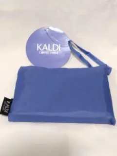 新品：KALDI フレンチブルー エコバッグ：カルディ 折りたたみ