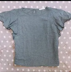 エヘカソポ ギンガムチェック ブラウス