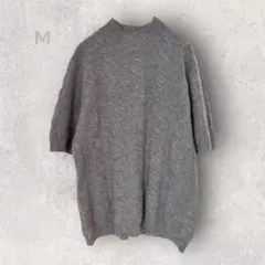 半袖ニット　カシミヤ100% ケーブルあみ　柔らかな肌触り　シンプル　薄手　春