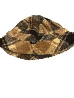 STUSSY ステューシー　ボア　チェック柄　バケットハット