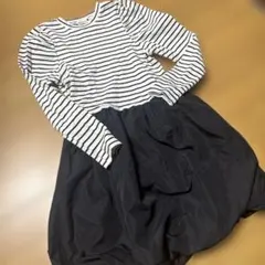 branshes ストライプ柄 バルーンワンピース 130