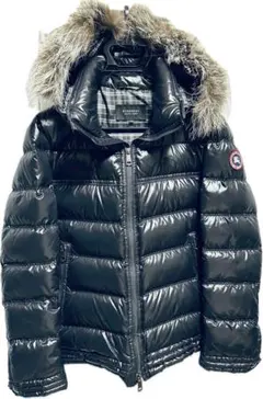 BURBERRY BLACK LABEL FOXファー付ダウンジャケット 黒 M