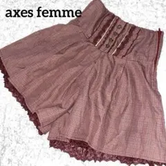 【美品】axes femme キュロットスカートM ロリータ　ゴスロリ地雷系薔薇のサムネイル