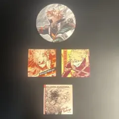 ヒロアカ 原画展 コレクション缶バッジ　スクエアステッカーコレクション　爆豪勝己