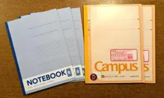 新品キャンパス B5プリントが貼れるノートA罫 2冊/B5 B罫ノート3冊セット