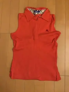 Burberry ブルーレーベル　ノースリーブ ポロシャツ 38 赤