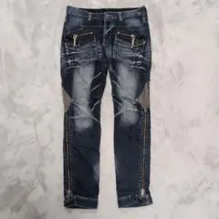 名作 完品 PPFM CHAOS CURVE DISTRESSED DENIM - メルカリ