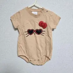 futafuta 日焼けキティ 半袖ロンパース 80 バースデイ