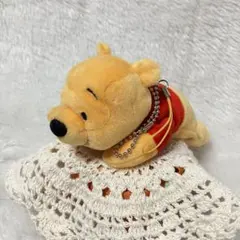 くまのプーさん　ぬいぐるみストラップ　ぬいば　寝そべり　ディズニーリゾート