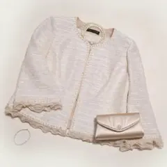 【美品】東京ソワール　SOIR DOLCE　フォーマルジャケット　11号　ラメ