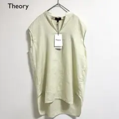 ✨未使用級/25SS/リネン✨セオリー ノースリーブブラウス ボートネック 