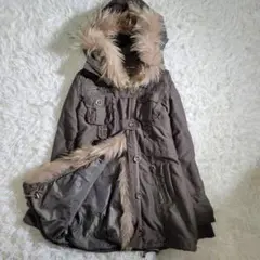 レイフィレンツェ　y2k　モッズコート　リアルファー　ラクーン　フード　M