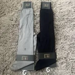 グレー・ブラック ソックス 25-26cm2足セット