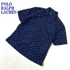 ポロラルフローレン 半袖シャツ ネイビー コットン100％140 C3298