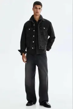 GAP ワイドレッグ デニムパンツ ブラック 29x30 - メルカリ