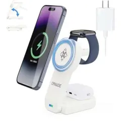 【新品未使用】3in1ワイヤレス充電器 最大15W ホワイト