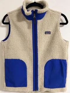 patagonia フリースベスト キッズ Lサイズ クリーム