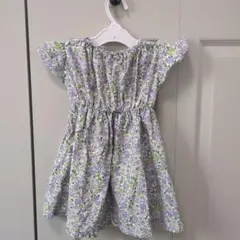 花柄フリル袖ワンピース 95cm以下