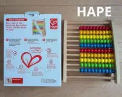 美品　Hape 百玉そろばん　レインボーそろばん 知育玩具のサムネイル