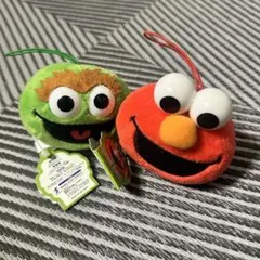セサミストリート まんまるマスコット エルモ オスカー 2点セット