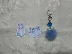 ハンドメイド きつね キーホルダー