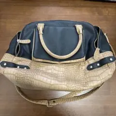 クロコダイル風 合成皮革バッグ