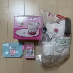スヌーピー 当りくじ ラスト ぬいぐるみ カップ&ソーサー ポーチ メモスタンド