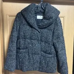 ナノユニバース　ツイード素材　西川ダウンコート