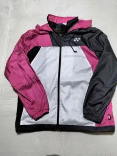 【美品】YONEX ウォームアップジャケット Sサイズピンク/ホワイト/ブラック