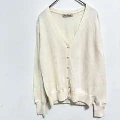 クリアインプレッション Ｖネック カーディガンパールボタン ビジュー付き【M】