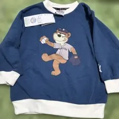 新品　MLB Yankees キッズ　110 野球　裏起毛トレーナー長袖トップス