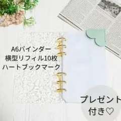 特典付き❤️A6 アクリルバインダー リフィル10枚 ハートブックマーク 貯金