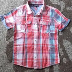 トミー・ヒルフィガー　キッズ用半袖ネルシャツ